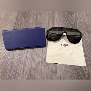 Zucca FF Logo Shield Sunglasses